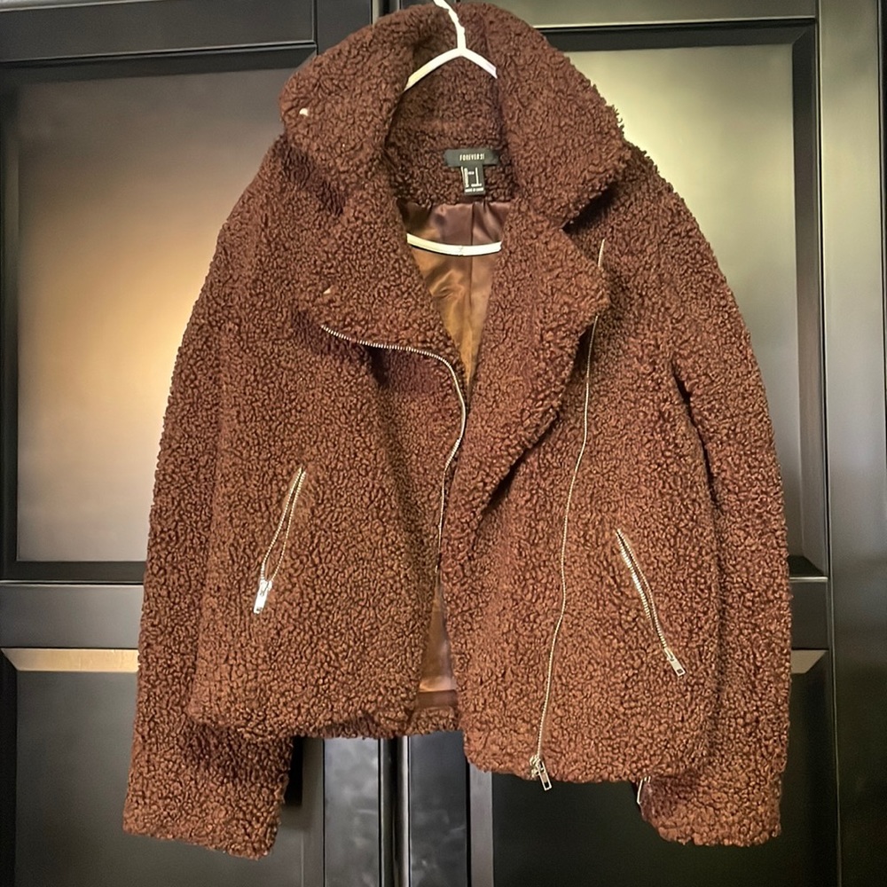 Oversized Brown Fur Jacket